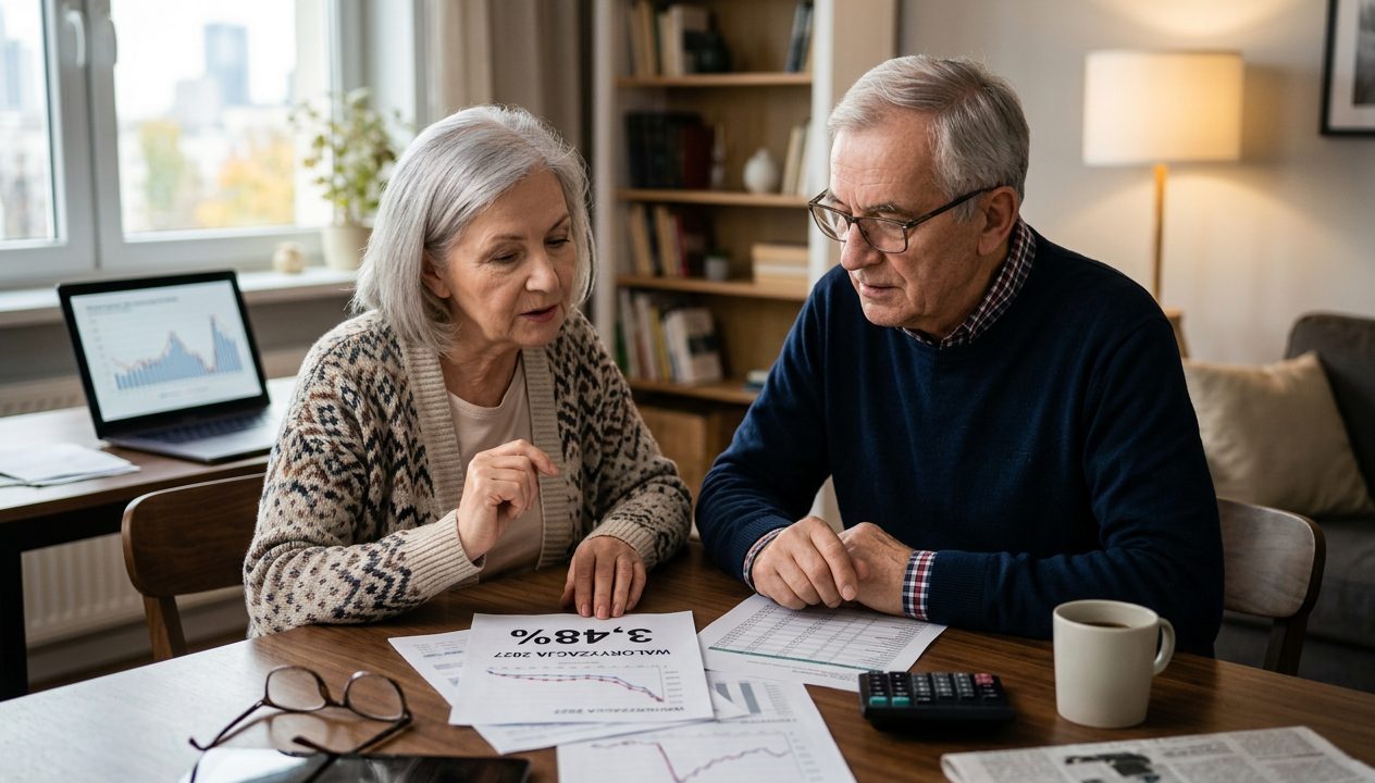 Waloryzacja emerytur 2027: tylko 3,48% — najniżej od 2019 roku